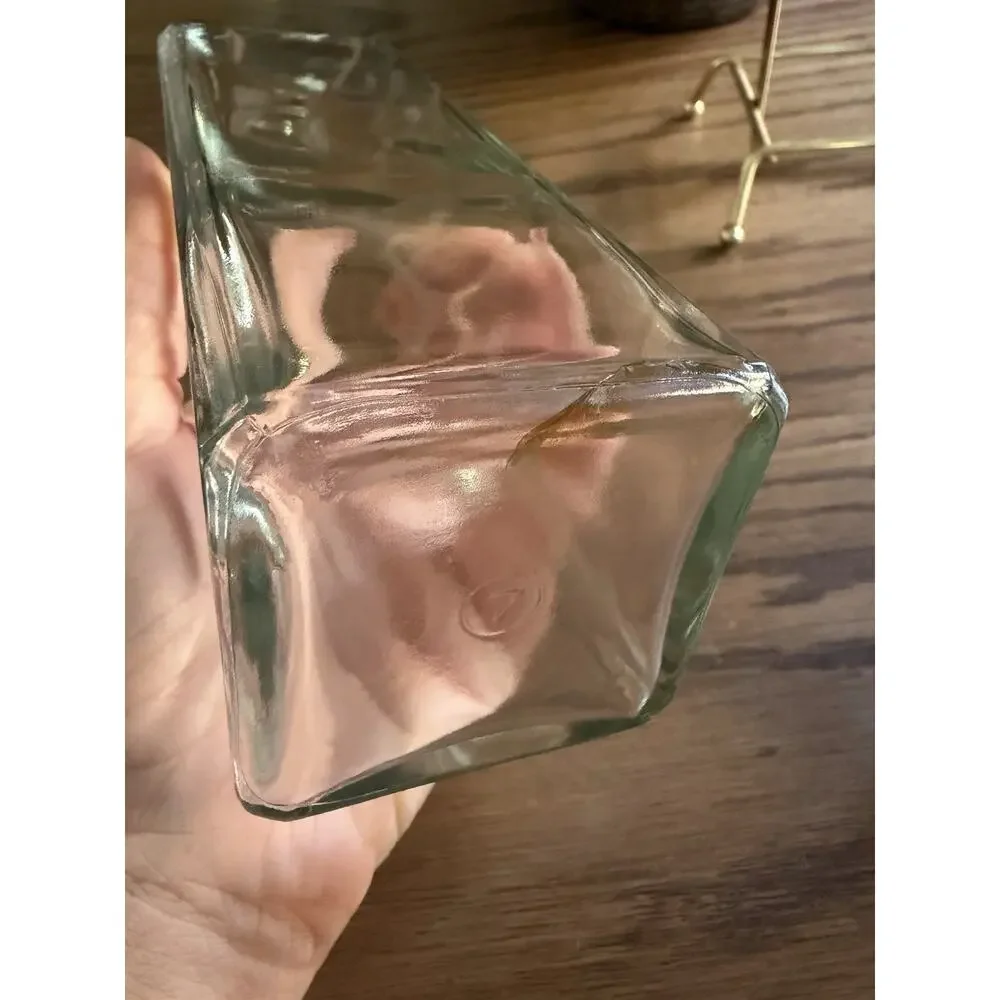 Vintage Midcentury Decanter Set with Brass Caddy Scotch Rye Bourbon Bottles